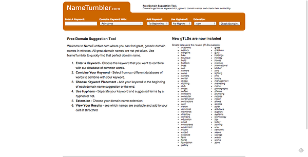 domain name generator tools